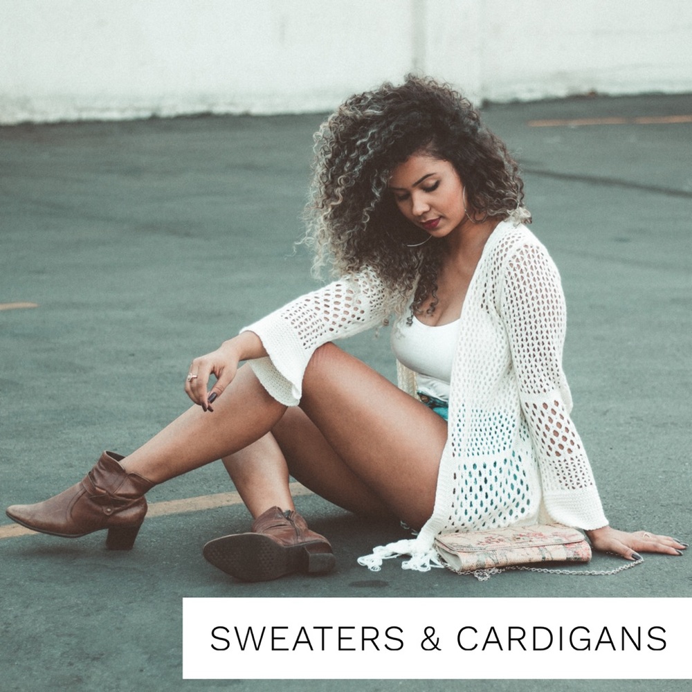 Sweaters & Cardigans Listed Below!